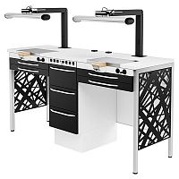 Dental laboratory workstation with 2 workstations XL2