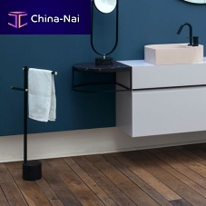 2-bar towel rack TTSfloor-standingbrassblack