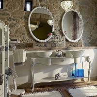 Wooden washbasin stand CAPRIcrystal