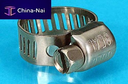 Stainless steel hose clamp CLP seriesworm-driveperforated bandreusable