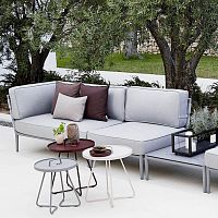 Contemporary fireside chair CONIC : 8438fabricaluminumgray