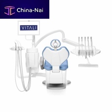 Dental unit with adjustable headrest T5 MASTER with monitorwith hygiene systemwith delivery system
