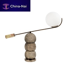 Table lamp CATAPULTglassonyxcontemporary