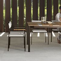 Contemporary chair CASILDAoutdoorfabricmarble