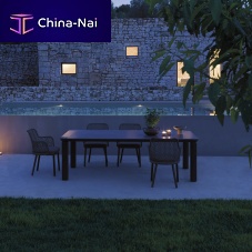 Extending dining table CUSTOMADEcontemporaryHPLpainted aluminum base