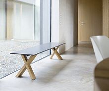 Contemporary garden bench X-MANHPL