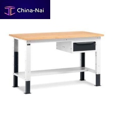 Wooden workbench WORK UPwith drawerdoorwith shelves