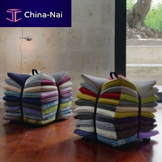 Contemporary pouf U' STROZZfabricleathersquare