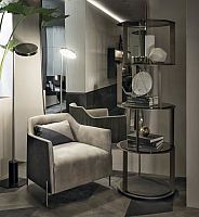 Floor-standing lamp WEVEbrasscontemporarycorded