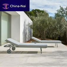 Contemporary sun lounger NAOSunbrella®metaladjustable backrest
