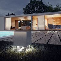 Floor lamp CIMENTOcementcontemporaryoutdoor