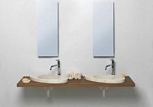 Double vanity top LAGUNA BORNEOwooden