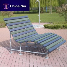 Classic sun lounger ELDORADOrecycled plasticgalvanised steelgarden