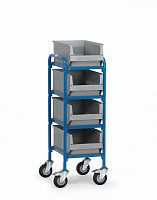 Storage cart max. 1 420 x 740 x 1 530 mm handlingmetalshelf