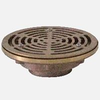 Brass floor drain LI-QA2023for industrial applicationsfor public spacesgrated