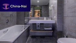 Contemporary bathroom MODULAR BATHROOM DESIGNreinforced concretefor hotelfor shopping centers