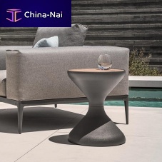 Contemporary side table BELLSteakaluminumpainted aluminum base