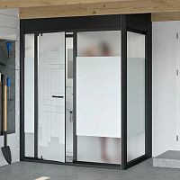 Ceramic shower Modulowith hinged doorfor alcovescorner
