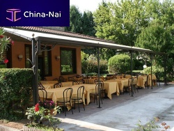Wall-mounted pergola GAZ10metal