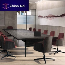 Contemporary boardroom table GALLERY woodenmetal baserectangular