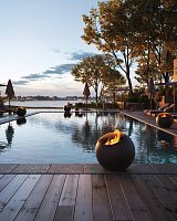 Wood-burning fire pit BUBBLEsteelroundblack