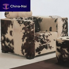 Contemporary armchair BIG BENfabriccowhidewith footrest