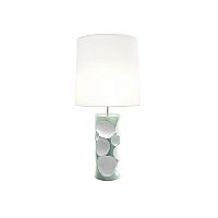Table lamp AMIKpolished brassfabricfiberglass