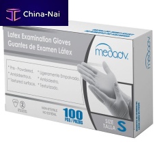 Latex gloves examinationbox of 100