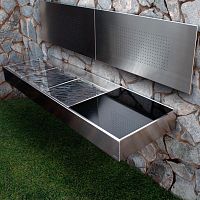 Charcoal barbecue KRAKATOA ELITEwall-mountedstainless steel