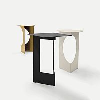 Contemporary side table DUETTOpainted metalroundsquare