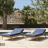 Contemporary sun lounger LEVANTE 009fabricteakgarden