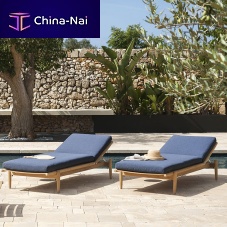 Contemporary sun lounger LEVANTE 009fabricteakgarden
