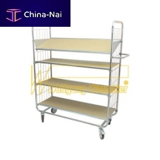 Transport cart galvanised steel4 levelswith swivel casters
