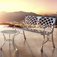 Traditional garden bench SANTA CLARA aluminumwith backrestwith armrests