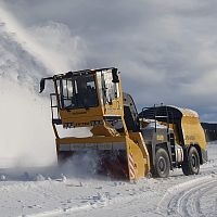 Truck-mounted snow blower TV 750for runway