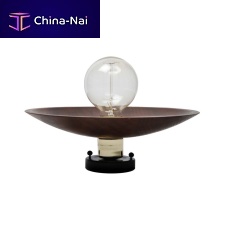 Contemporary ceiling light BEETLEroundbrasswooden