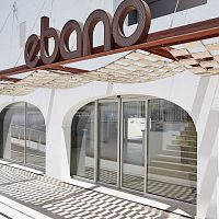 Wall-mounted pergola CATENARYwoodenwith solar protectioncontemporary