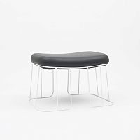 Contemporary ottoman PINS & NEEDLESleathermetalupholstered