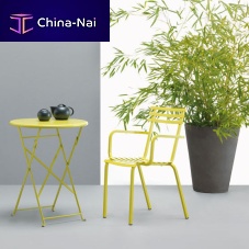 Contemporary chair Floweroutdooracrylic fabricmetal