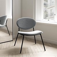 Contemporary armchair WAY XLfabricgraywhite