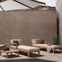 Contemporary daybed ZENHITfabricteakteak base