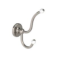 Contemporary coat hook LB 4511chromed metalbrassdouble