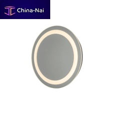 Wall-mounted bathroom mirror ELIORAcontemporaryroundpowder-coated steel