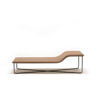 Contemporary sun lounger CLIVIOfabricpowder-coated steelgray
