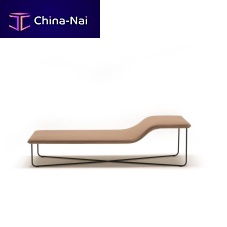 Contemporary sun lounger CLIVIOfabricpowder-coated steelgray