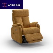Contemporary relaxing armchair Helenfabricpinewith footrest
