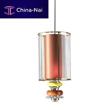 Pendant lamp 7289nickel-plated brassPlexiglas®contemporary