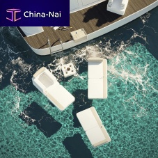 Contemporary sun lounger Fascniosynthetic leatherpoolfor boat