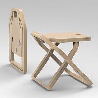 Contemporary stool plywoodplywood basesled base