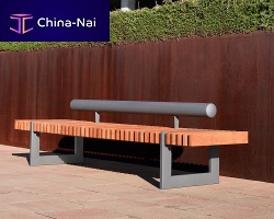 Contemporary public bench AYRESwoodenwith backrestwithout armrests